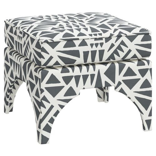 Maude Pillow-Top Ottoman, Nairobi Charcoal | One Kings Lane