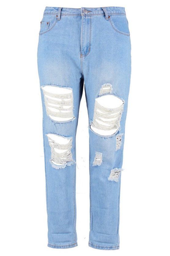 Plus All Over Ripped Jean | Boohoo.com (US & CA)