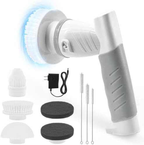 Electric Spin Scrubber, Cordless Electric Cleaning Brush Rechargeable Portable Shower Scrubber Ha... | Amazon (US)