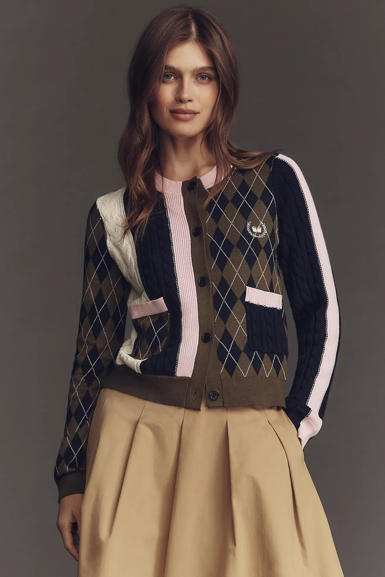 Maeve Mixed Argyle Cardigan Sweater | Anthropologie (US)