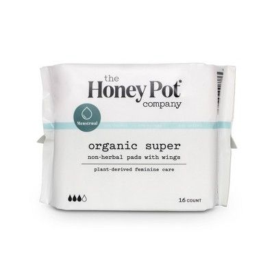 The Honey Pot Organic Cotton Non-Herbal Super Pads - 16ct | Target