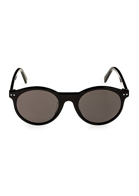 CELINE Women's Round Smoke Sunglasses - Black | Saks Fifth Avenue