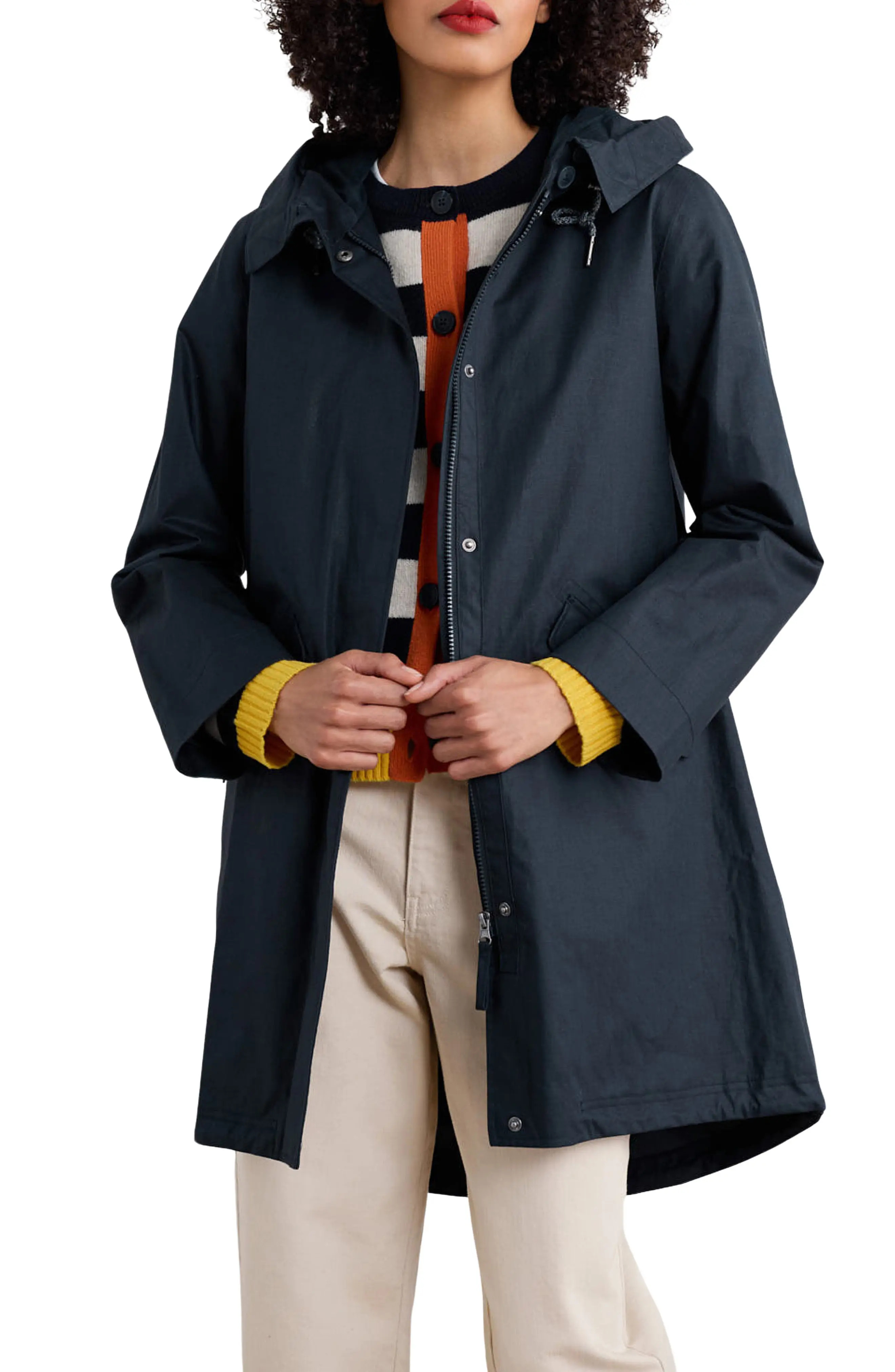 Seafaring Waterproof Linen & Cotton Hooded Coat (Women) | Nordstrom | Nordstrom