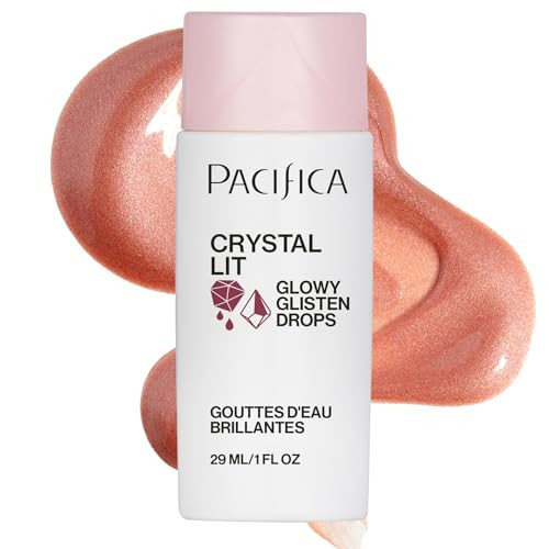 Pacifica Crystal Lit Glowy Glisten Drops – Face Makeup - Shimmery Multi-Use Liquid Blush/Highlighter for Radiant, Dewy Cheeks Luminous Glow Clean Beauty Vegan & Cruelty-Free Dermatologist Tested | Amazon (US)