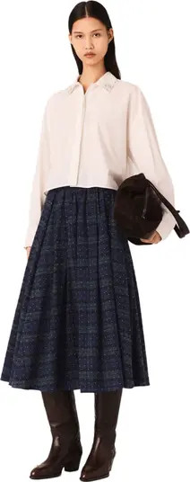 Check skirt with rhinestones | Nordstrom