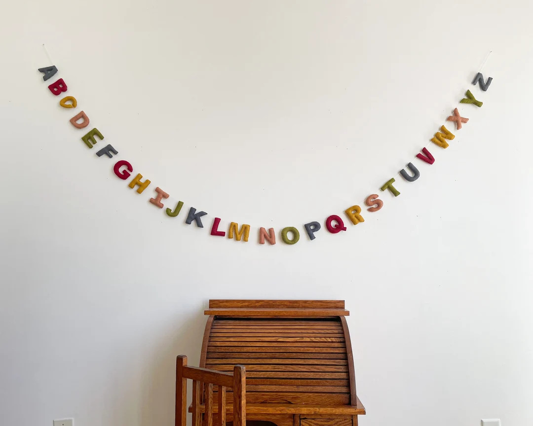 Alphabet Garland Felt | ABC Garland | Kids Christmas Present - Etsy | Etsy (US)
