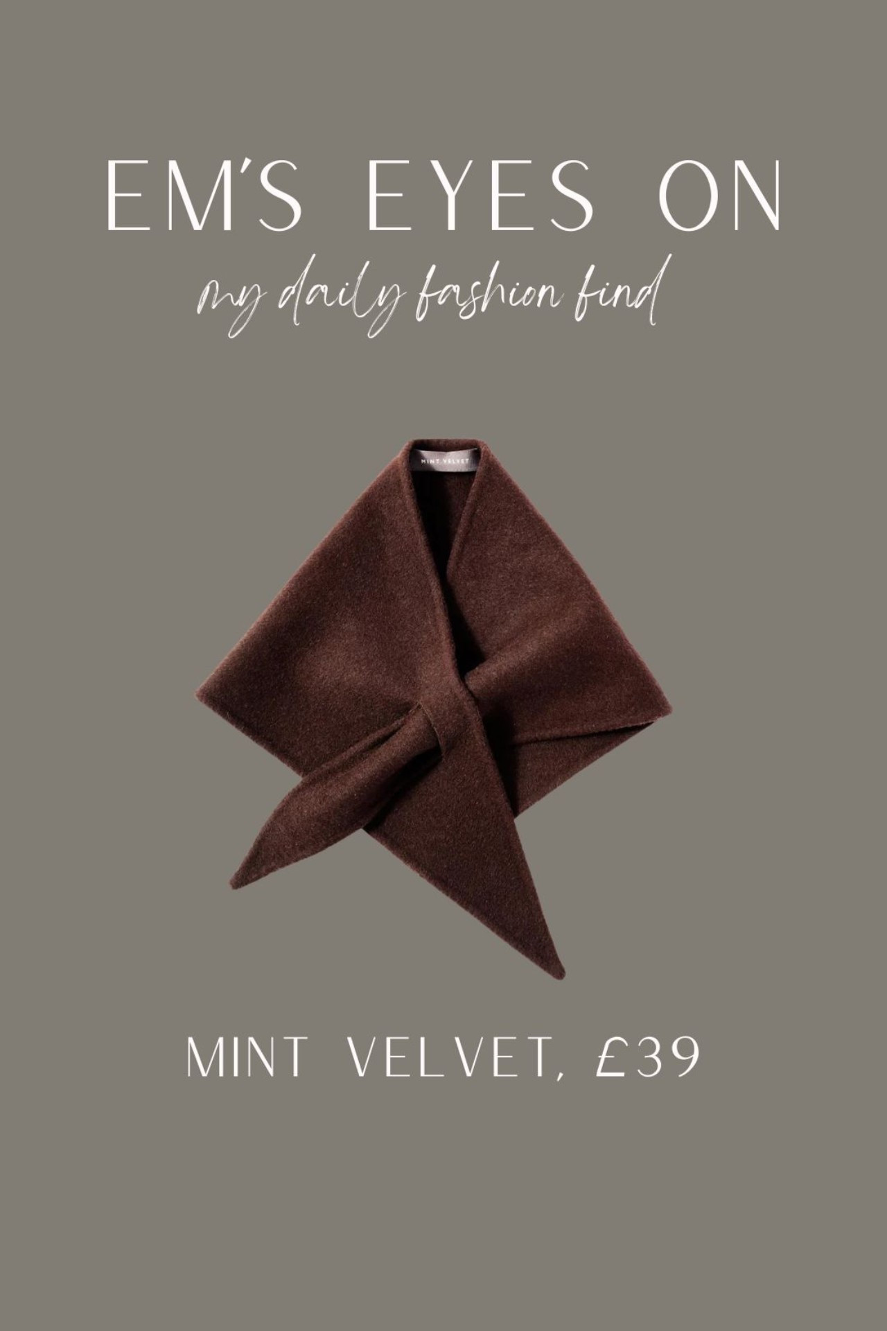 Em’s eyes on - my daily fashion find 
Sharing pieces I love every day in September 
Starting with this gorgeous Mint velvet brown scarf 

#LTKuk #LTKautumn #LTKeurope