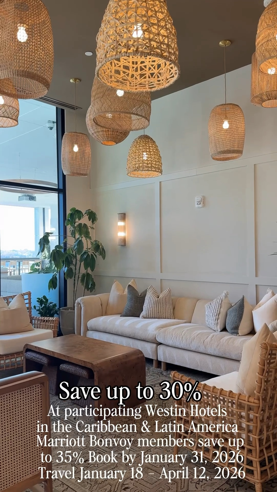 #MarriottPartner @Marriotthotels @MarriottBonvoy Lately I’ve been really intentional about protecting my energy ✨ especially in seasons of change.

Westin Hotel is where I go to reset, refocus, and take care of myself… which is exactly why I’m planning my 2026 wellness escape with them in the Caribbean & Latin America.

Right now, you can enjoy up to 30% off participating Westin Hotels ✨or 35% off if you’re a Marriott Bonvoy member — when you book by January 31, 2026 for travel from January 18 through April 12, 2026.

Whether it’s a long weekend or a full reset, every day is a chance to drift into joy, connection, and discovery.

Reset now. Rise later. 🌿✨

#LTKSaleAlert #LTKvlog #LTKTravel