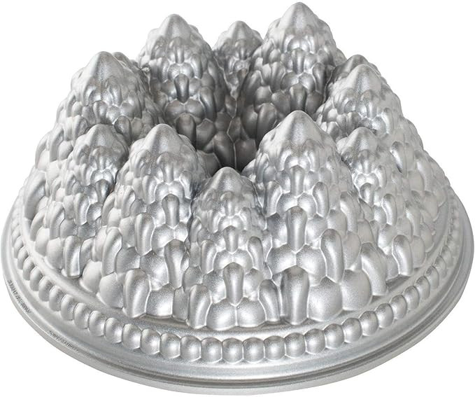 Nordic Ware Pine Forest Bundt, Sparkling Silver, 9 Cup | Amazon (US)