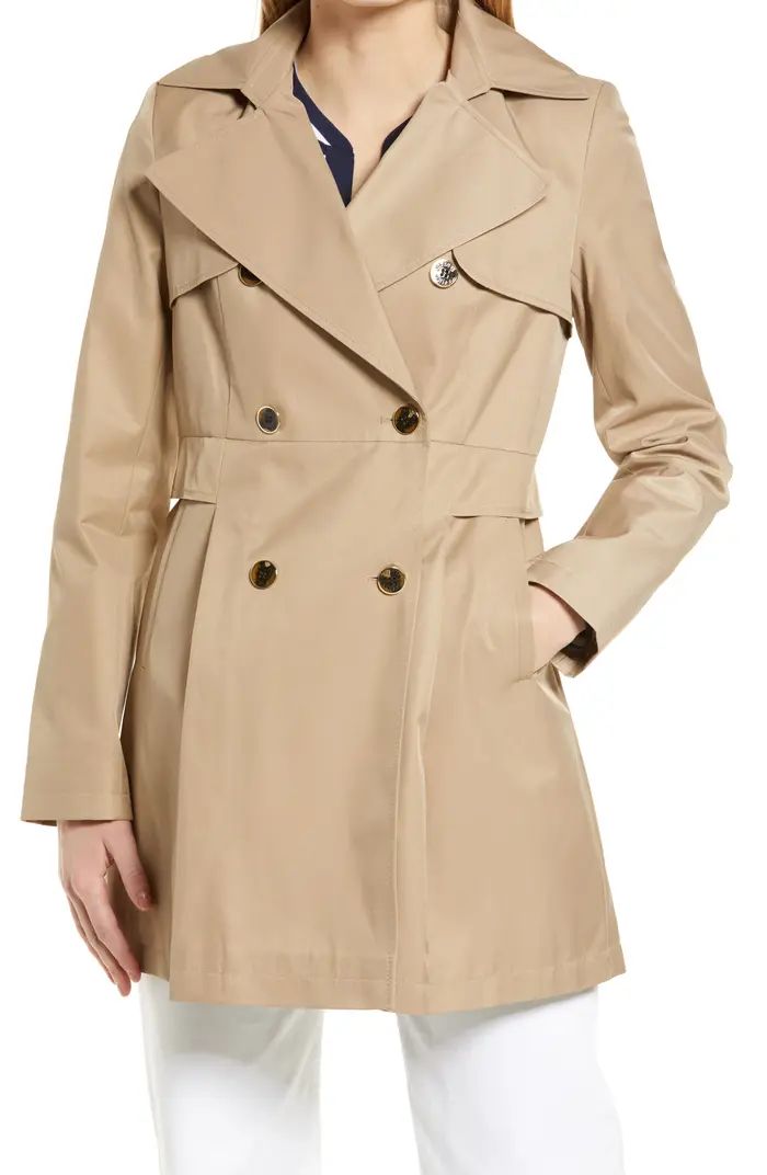 Water Repellent Hooded Cotton Blend Trench Coat | Nordstrom