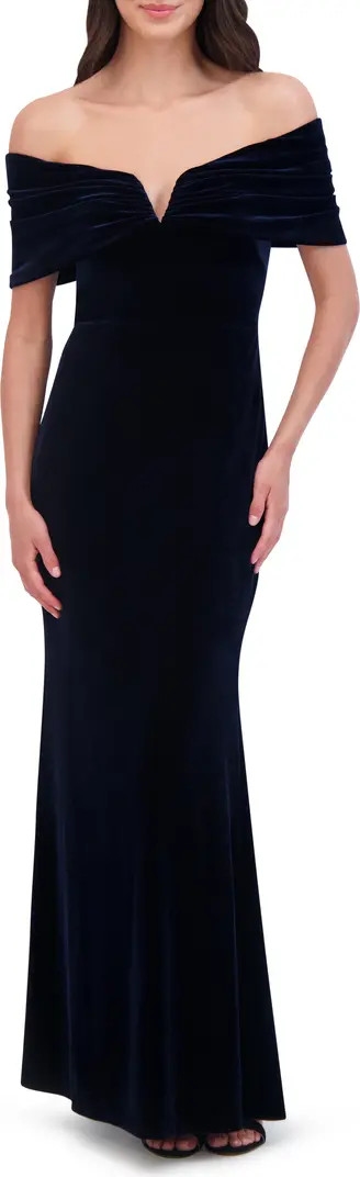 Off the Shoulder Velvet Mermaid Gown | Nordstrom