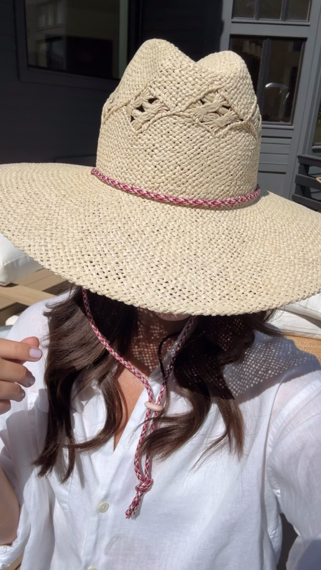 Non-toxic summer outfit: new straw $28 hat from target, linen shirt and cotton shorts☀️🤍👒 wearing smalls

#LTKSeasonal #LTKootd