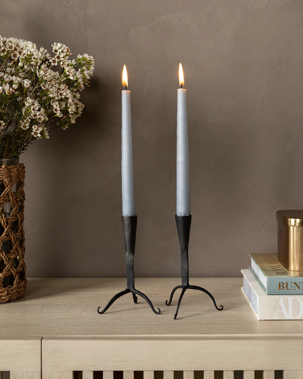 Light Gray Taper Candles (Set of 12) | McGee & Co. (US)