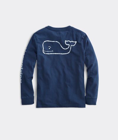 Kids Long-Sleeve Vintage Whale Graphic T-Shirt | vineyard vines