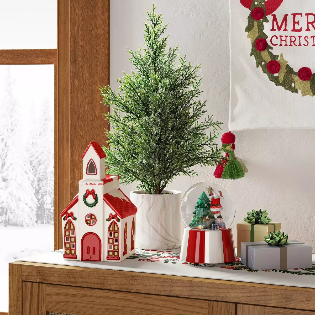 Christmas 5.5" Santa Segmented Snow Globe - Threshold™ | Target