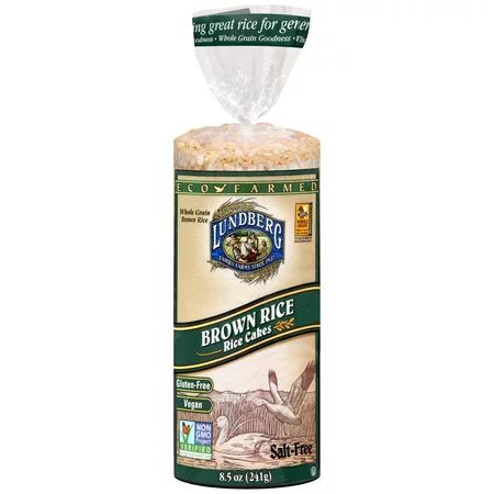 (3 Pack) Lundberg Brown Rice Cakes Salt Free 8.5 oz | Walmart (US)