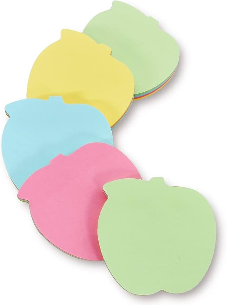 Vuzvuv 500 Sheets Sticky Notes 3X 3 in Multicolor Apple Shaped Colorful Sticky Memo,Funny Cute Se... | Amazon (US)