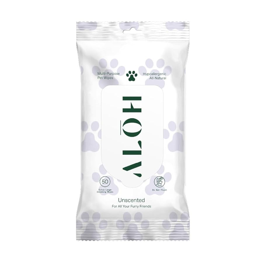 ALŌH Hypoallergenic | All-Natural | Multi-Purpose Pet Wipes, Unscented 50ct Wipes | Amazon (US)