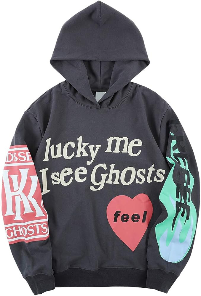 Chainsaw Man Men's Hoodies Lucky Me I See Ghosts Graphic Athletic Sportswear Cotton Oversized Pul... | Amazon (US)