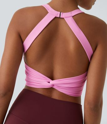 Women’s SoftlyZero™ Plush Cut Out Cropped Yoga Tank Top - Halara | HALARA