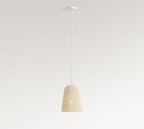Montauk Wood Bead Bell Pendant (11") | Pottery Barn (US)