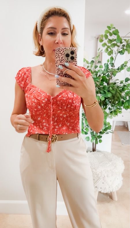 Floral sweetheart top from Target. On sale for Circle Week
