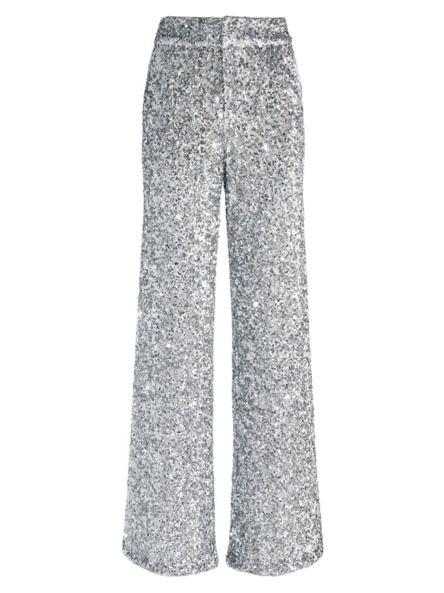 Mame Sequin Wide-Leg Pants | Saks Fifth Avenue