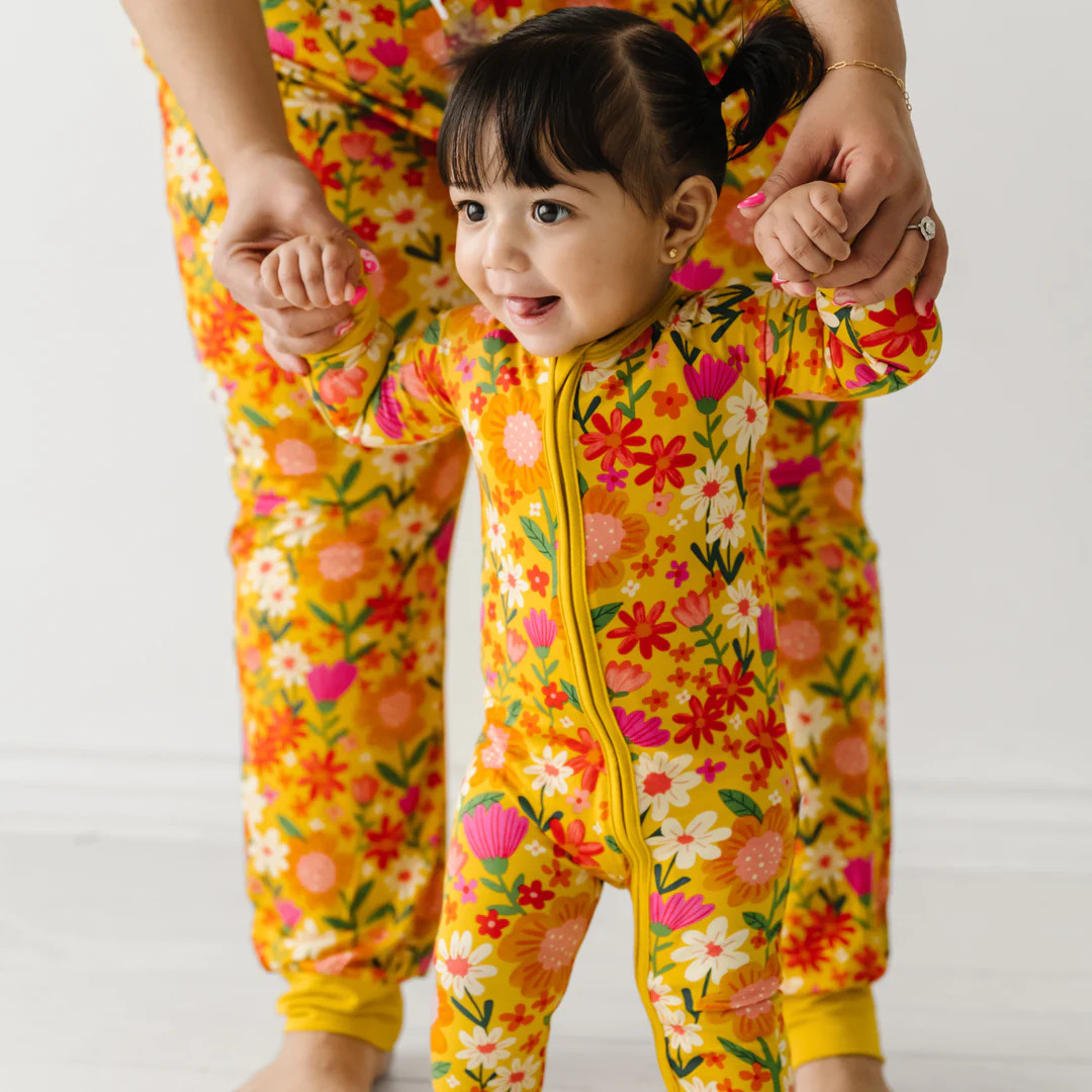 Sunny Garden Bamboo Viscose Zippy | Little Sleepies