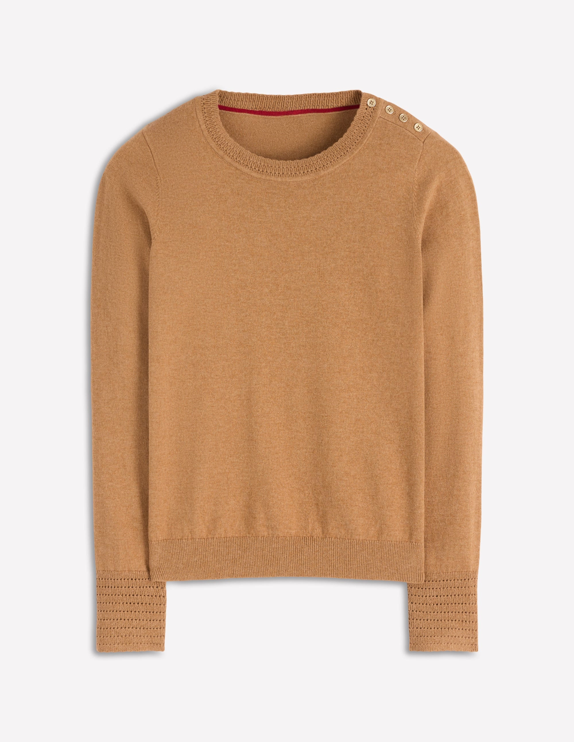 Briony Stitch Sweater-Camel Melange | Boden (US)