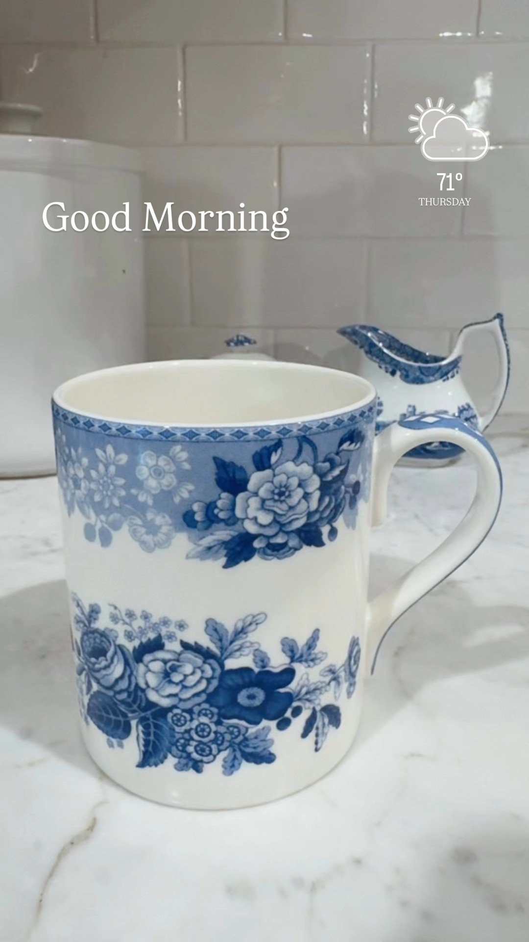 Good Morning!


Coastal Decor 
Cottage Decor 
Farmhouse Decor 
Blue and White Decor 
Blue and White Mug
Blue and White Coffee Mug
Coastal Grandmother 
Spode 
Amazon
Wolf coffee pot
Wolf toaster 

#LTKStyleTip #LTKFindsUnder50 #LTKHome