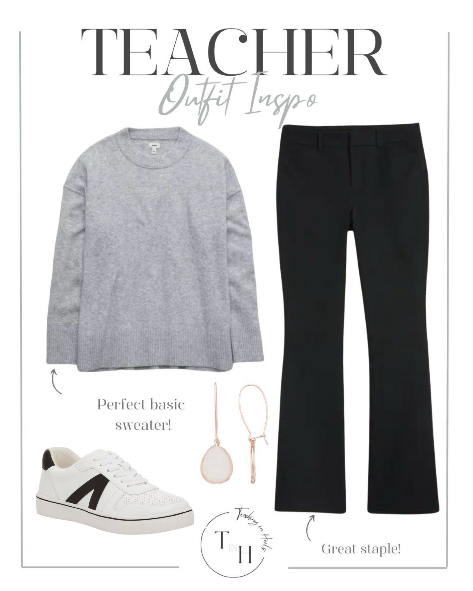 Aerie unreal sweater  cozy basic sweater  cozy neutrals  flare pants  work pants  sneakers  mother of the pearl earrings  teacher outfit  teacher style  teacher work style workwear  business casual  business office outfit  teacher ootd  teacherfit  ootd trendteacher  teacher outfits  teacher ootd  teacher outfit ideas  


#LTKMostLoved #LTKsalealert #LTKstyletip