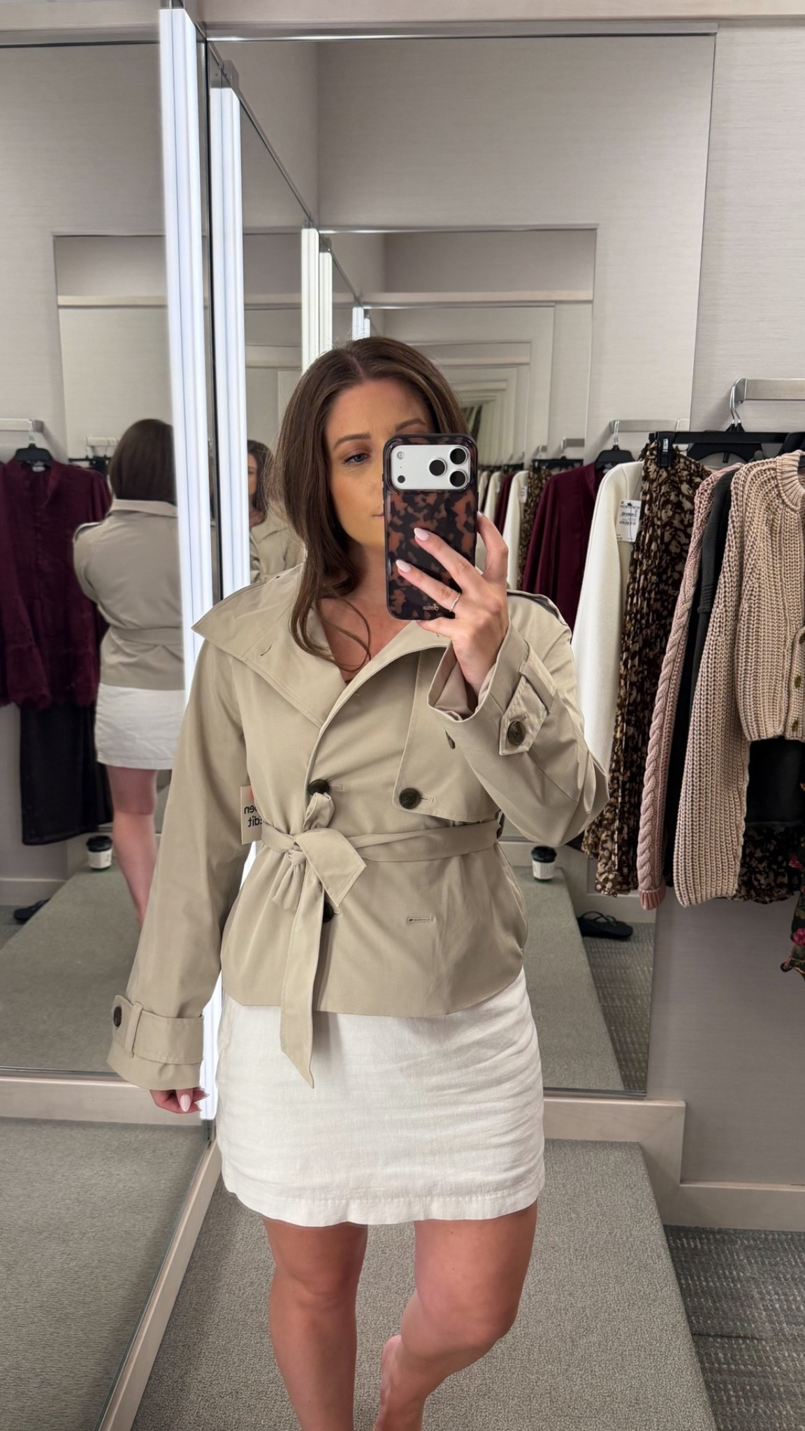 Cropped trench coat 💛 perfect addition to my closet now that we live in Massachusetts and it rains all the time! I’m wearing an XS

#LTKgrwm #LTKootd #LTKSaleAlert