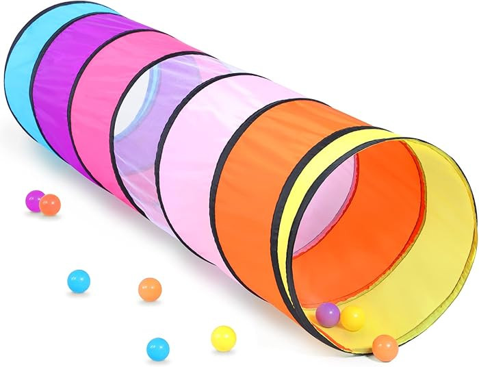 SweHouse Colorful Play Tent Tunnel for Babies, Toddlers, Kids - with Mesh Windows, Indoor Outdoor... | Amazon (US)