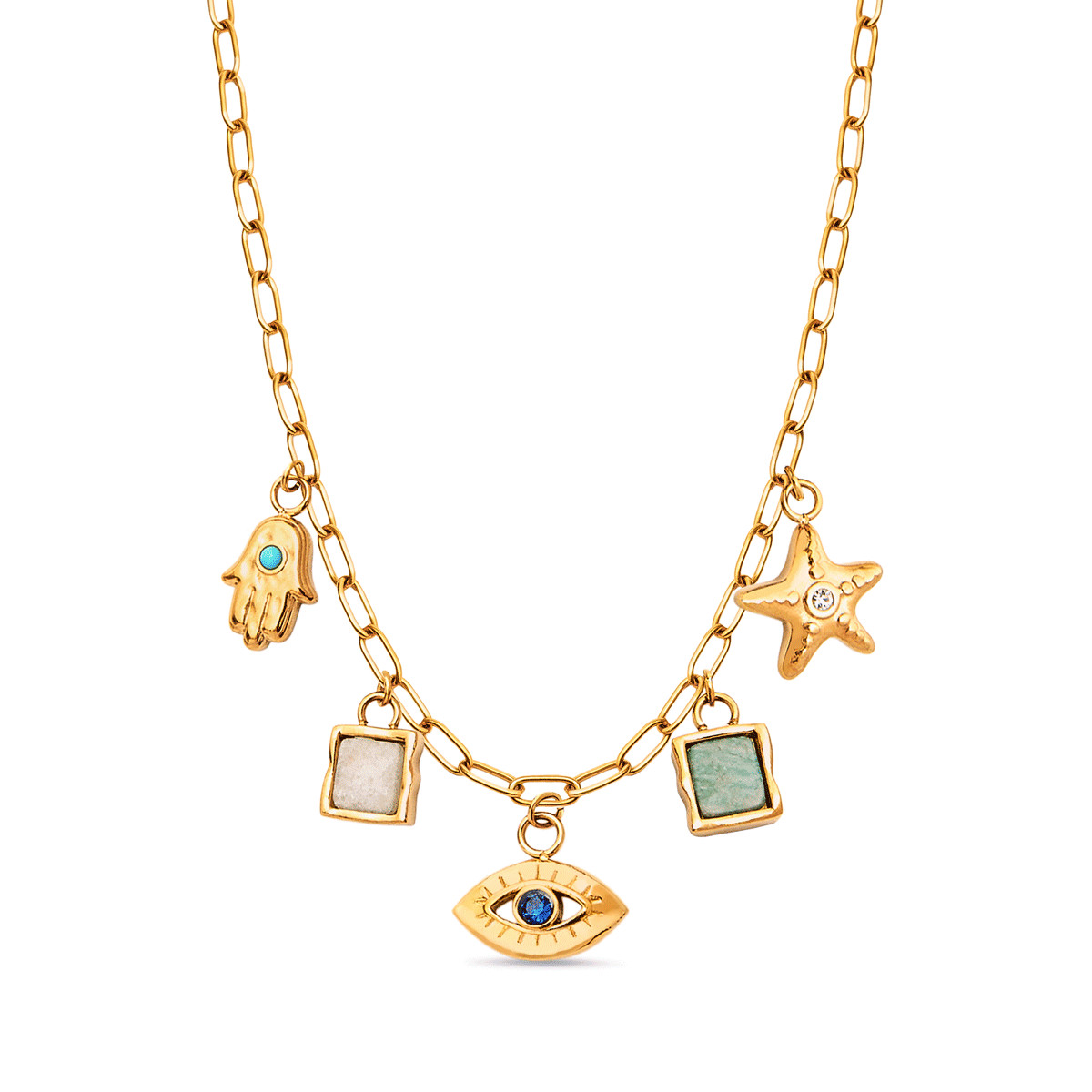 Made Mine Ocean Charm Necklace (Gold) | Abbott Lyon