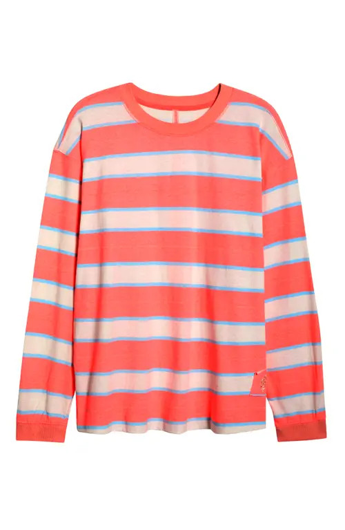 Free People FP Movement Printed Hustle Layer T-Shirt in Neon Coral Combo at Nordstrom, Size Medium | Nordstrom