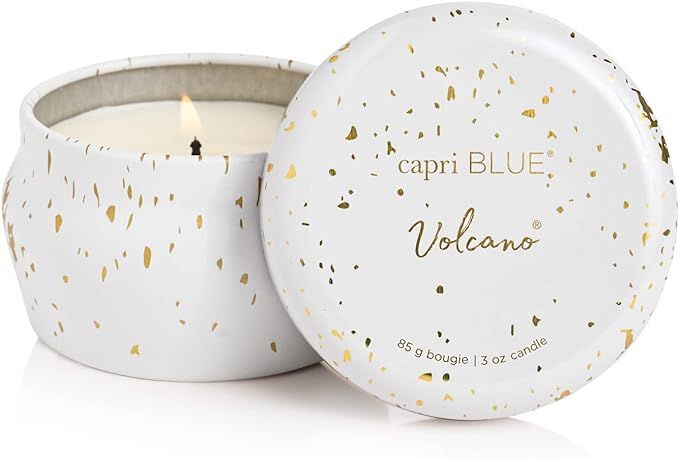 Capri Blue Glimmer Mini Tin - Volcano Scented Candle with Mini Tin Candle Holder - Luxury Aromath... | Amazon (US)