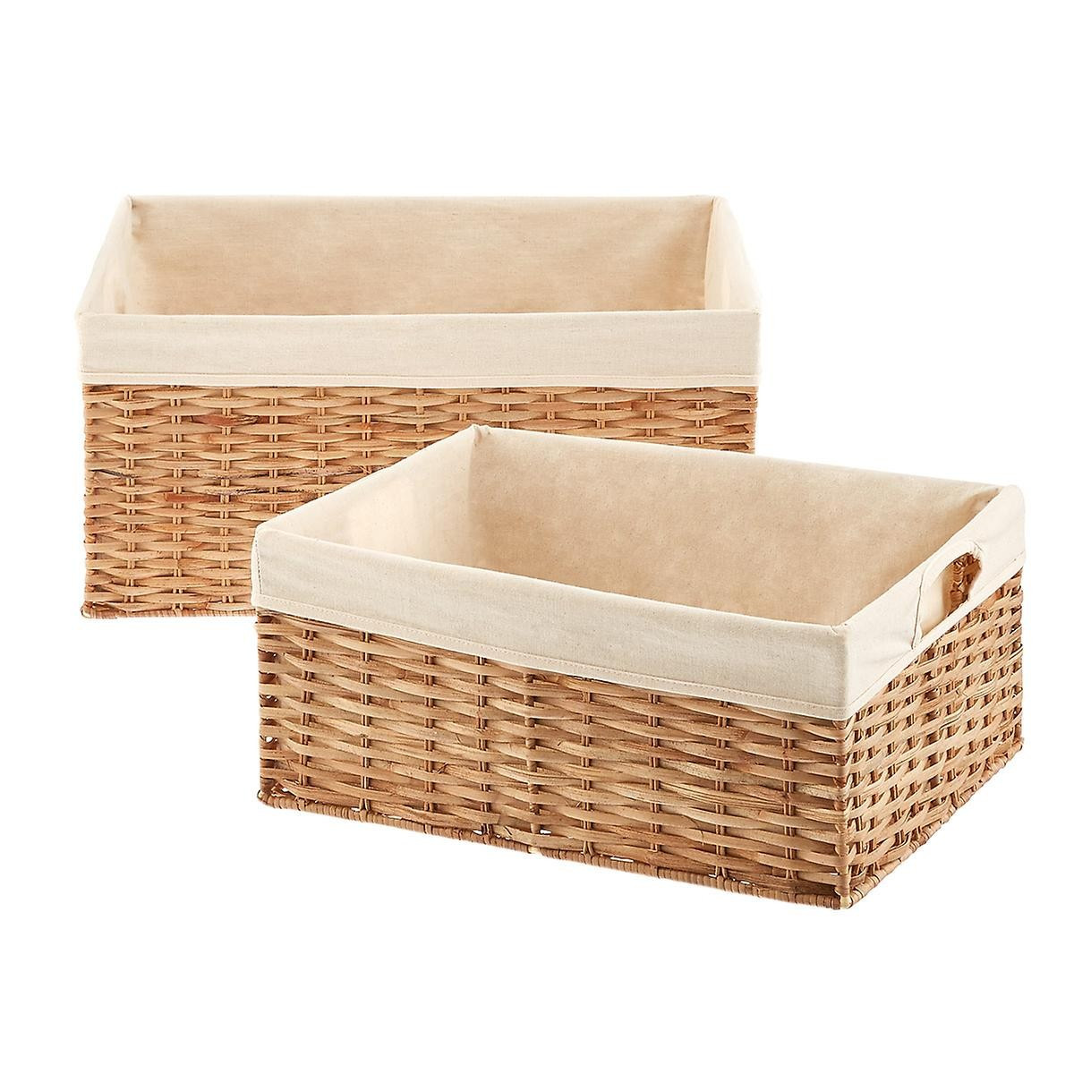 Natural Montauk Woven Rectangular Storage Bins | The Container Store