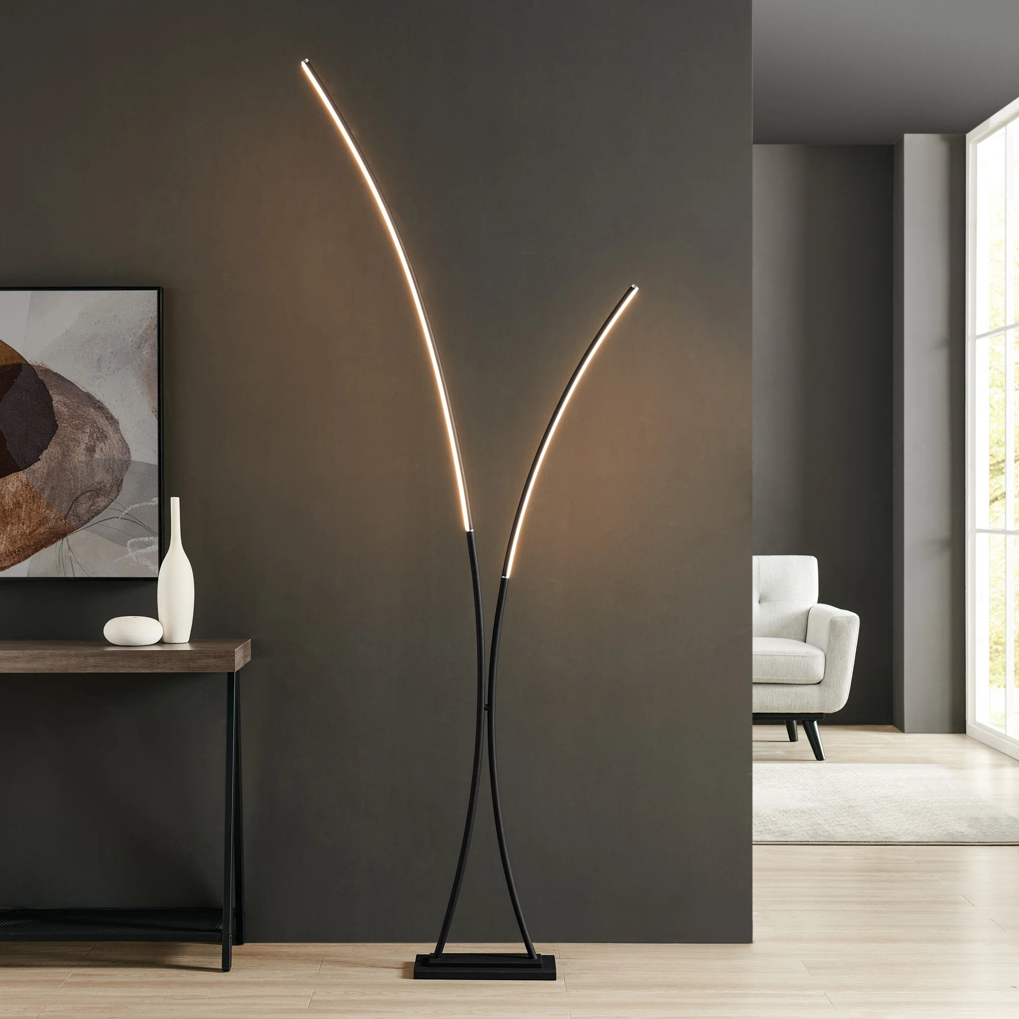 Bilbey 85'' LED Arched Floor Lamp | Wayfair North America