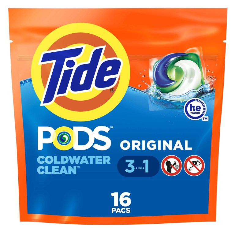 Tide Pods Laundry Detergent Packs, Original Scent, 16 Count | Walmart (US)