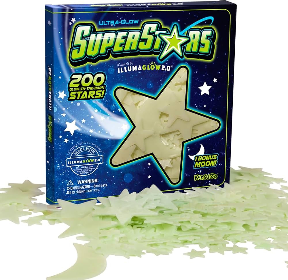 Glow in The Dark Stars - Includes Installation Material and Constellation Guide, 200 Glowstars an... | Amazon (US)