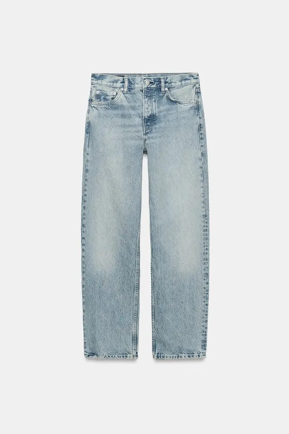 ZW COLLECTION MID-WAIST STRAIGHT-LEG JEANS | Zara UK