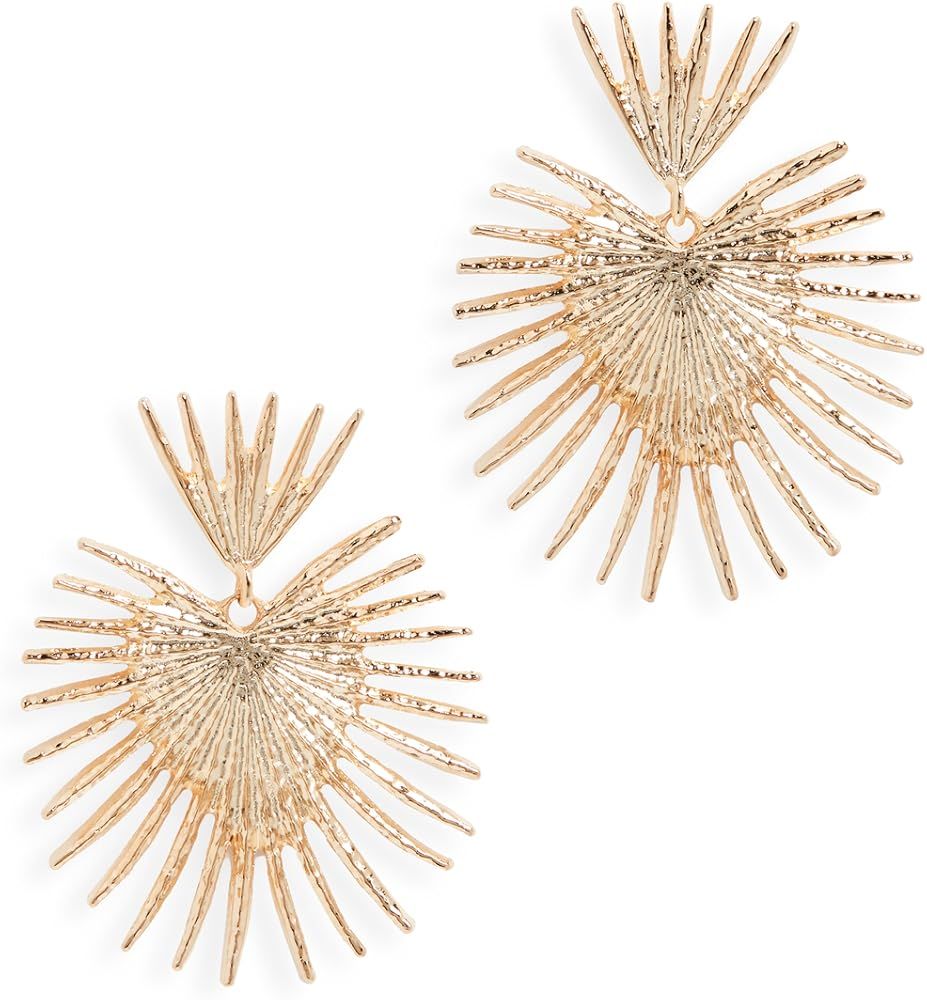 Kenneth Jay Lane Women's Gold Fan Drop Post Earrings | Amazon (US)