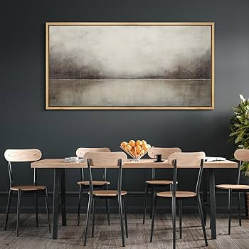 MUDECOR Extra Large Framed Canvas Print Wall Art Soft Neutral Tones Nature Wilderness Antique Retro Fine Art Illustrations Decorative Colorful Multicolor for Bedroom - 60"x30" | Amazon (US)