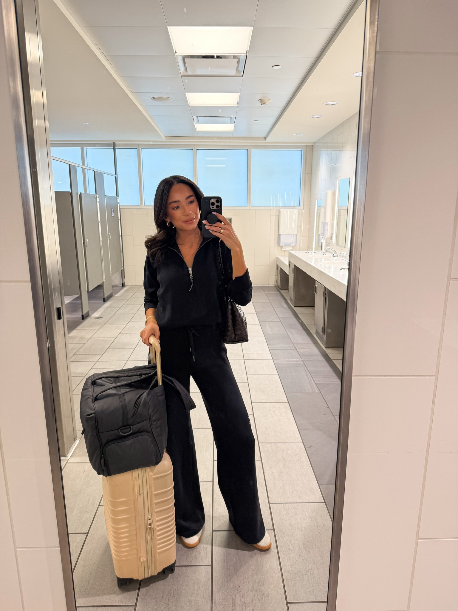 My favorite travel duffel is 15% OFF!! It holds so much, fits under the seat in front of you and counts as a personal item! Wearing size S half zip and size S tall wide leg pants 

calpak luka duffel, Mother’s Day gifts, gifts for mom, gifts for her, travel gifts, travel essentials, Calpak sale, travel outfit, airport outfit 

#LTKSaleAlert #LTKTravel
