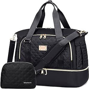 Weitars Gym Bag For Women,Travel Duffel Bag Weekender Bag,Sport Bag With Shoes Compartment And We... | Amazon (US)