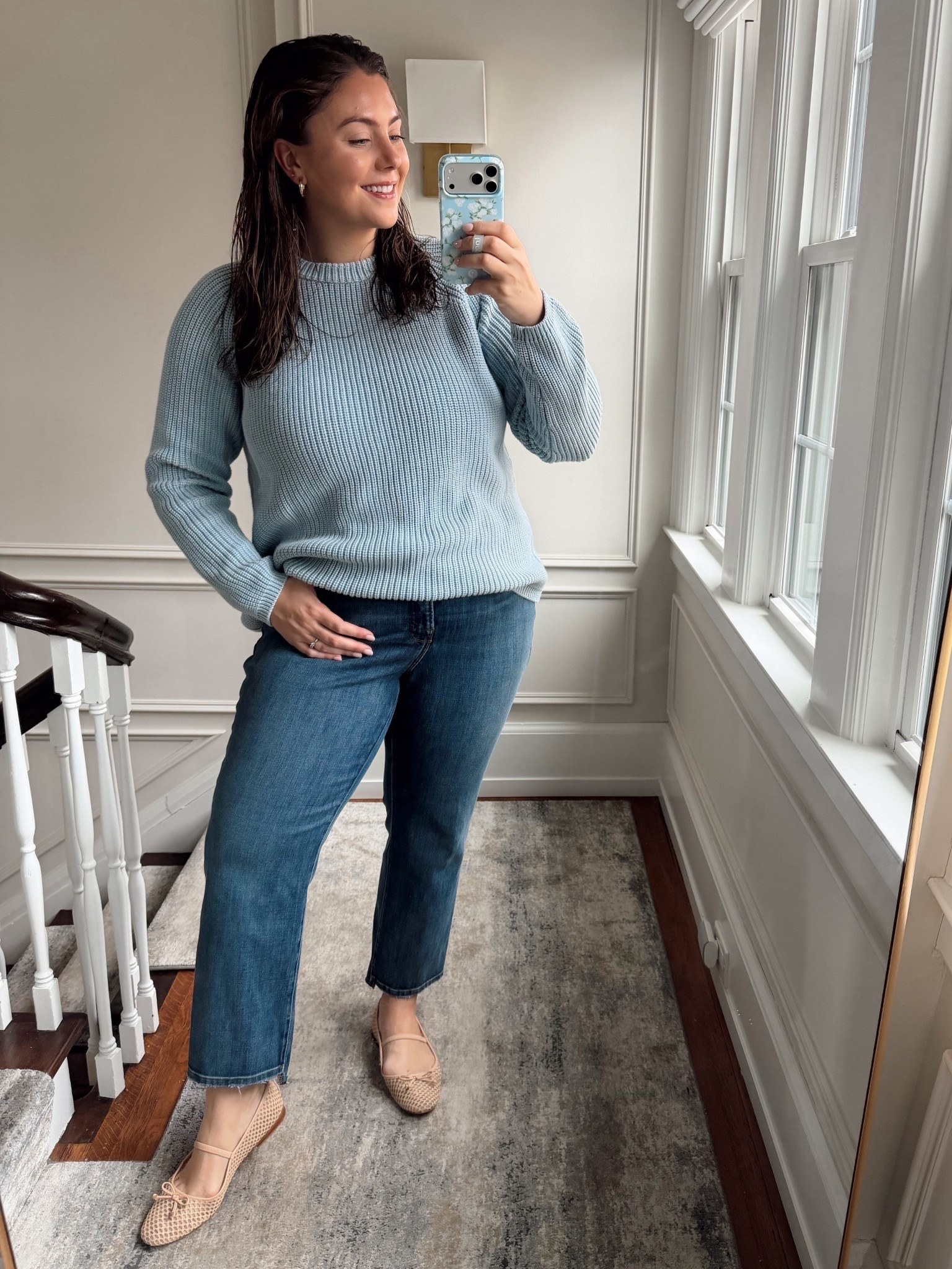 Wearing size 1X in sweater (sharing both plus size & standard in sweater), 14-18 in jeans (super stretchy) @Quince 

#LTKootd #LTKSeasonal #LTKMidsize