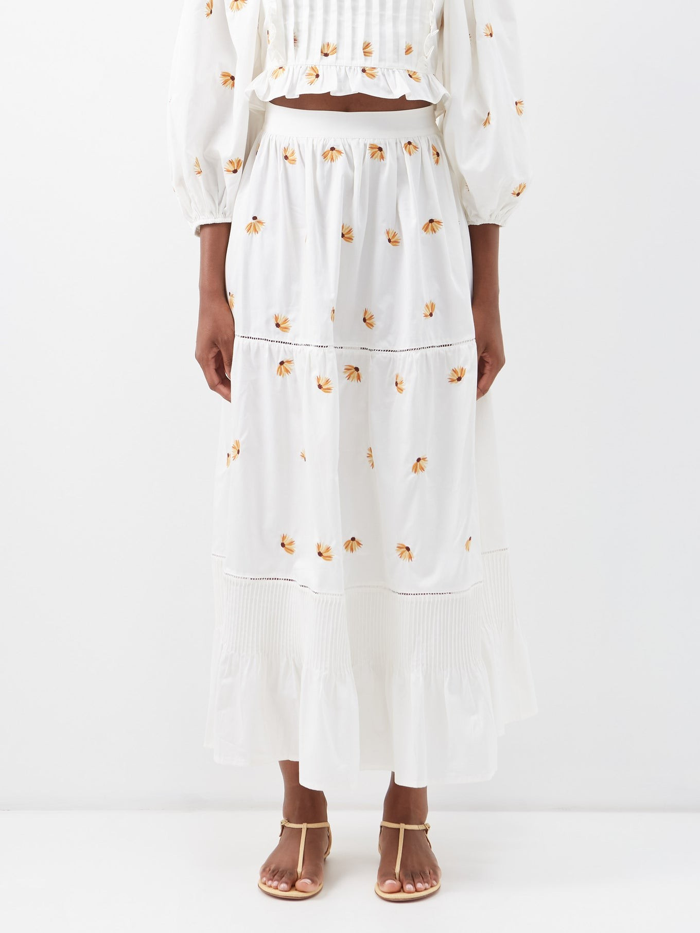 Ornelia embroidered-cotton maxi skirt | Lug Von Siga | Matches (US)