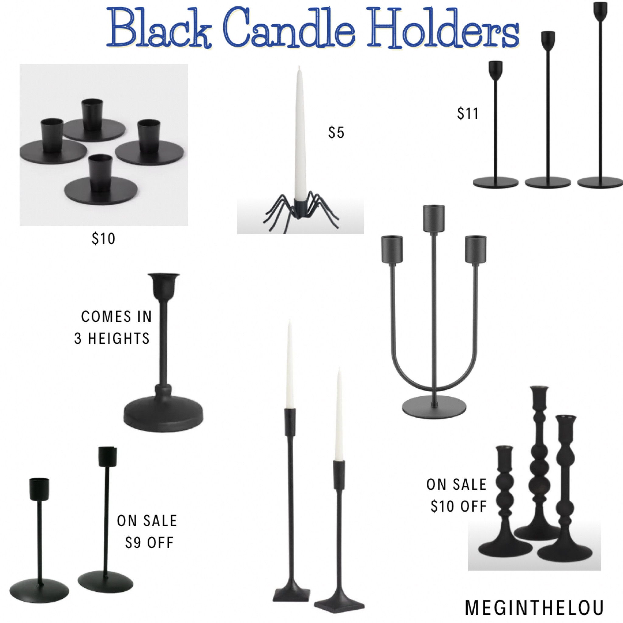 Black candle holders - I have some of these on my fireplace and I really like how I can leave them up for all of October and November; easily change out the candle for a different vibe. 

#LTKSeasonal #LTKParties #fall #falldecor #halloween #halloweendecor #under10 #under5 #budgetfriendly #salefinds #blackcandles #candleholder 

#LTKSaleAlert #LTKFindsUnder50 #LTKHome