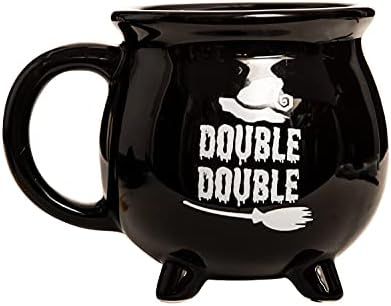 Double Double Toil and Trouble Cauldron Ceramic Coffee Mugs - 2 Pack - 15oz Halloween Mug | Amazon (US)