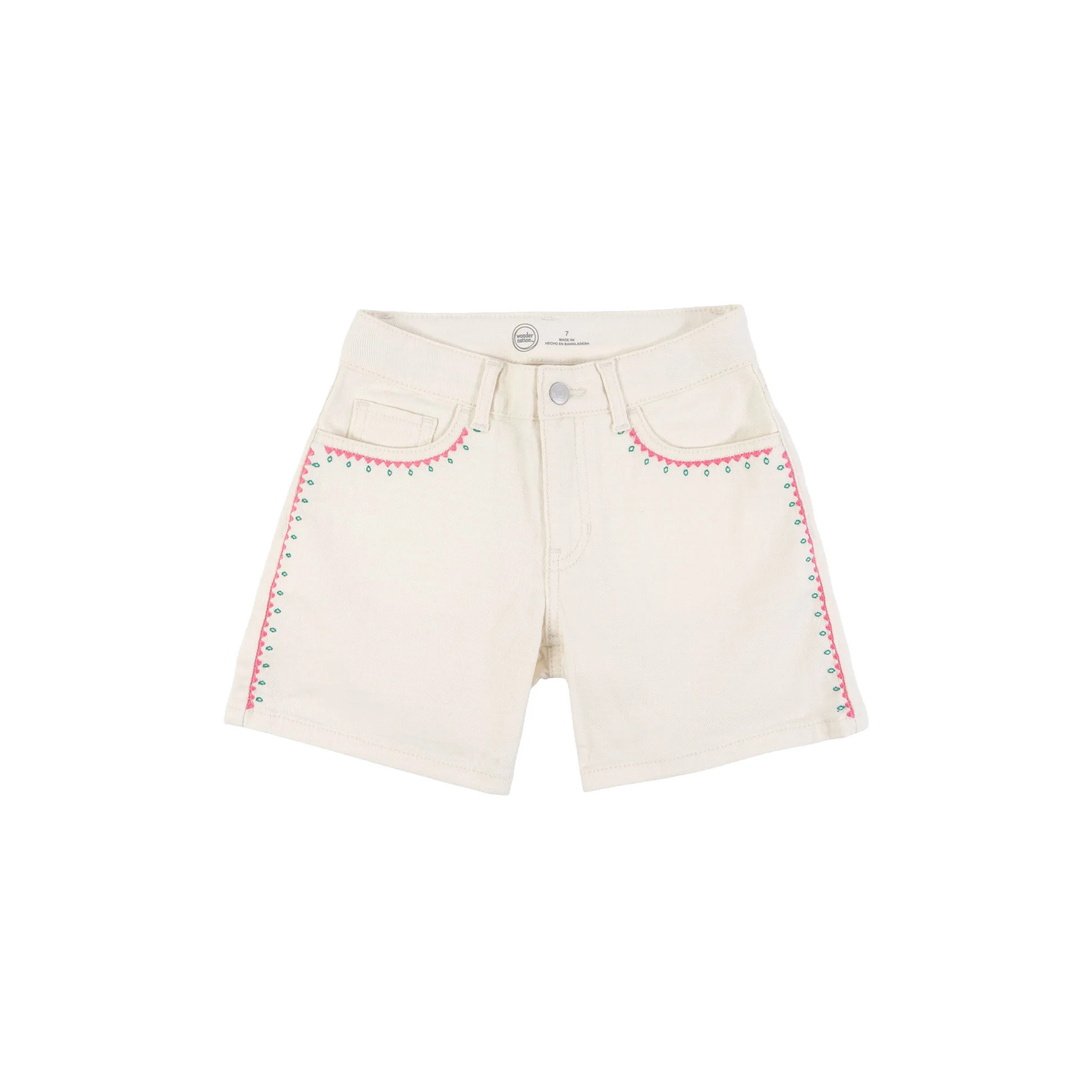 Wonder Nation Girls Baggy Denim Shorts, Size 5-18 | Walmart (US)